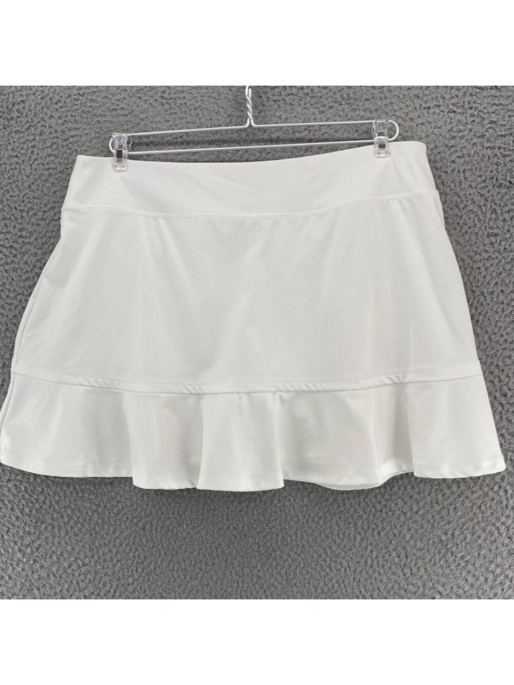 Tommy Bahama Skirt Womens Extra Large White Golf Skort Stretch Knit Ruffle Hem